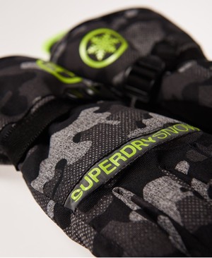 Superdry Ultimate Snow Service Férfi Kesztyű Camo/Sárga | IWXBR3167